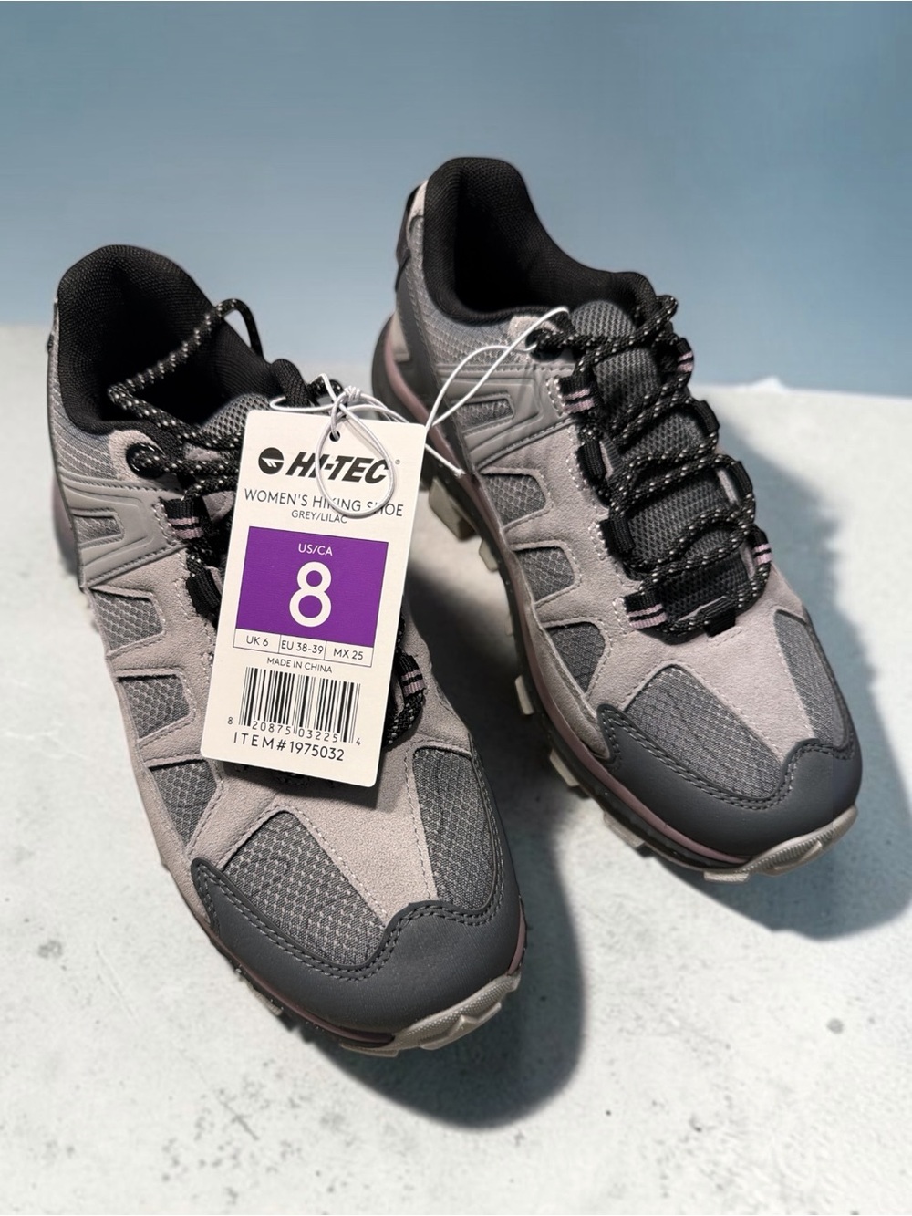 Hi-Tec Women's Grey and Black Trail Sneakers